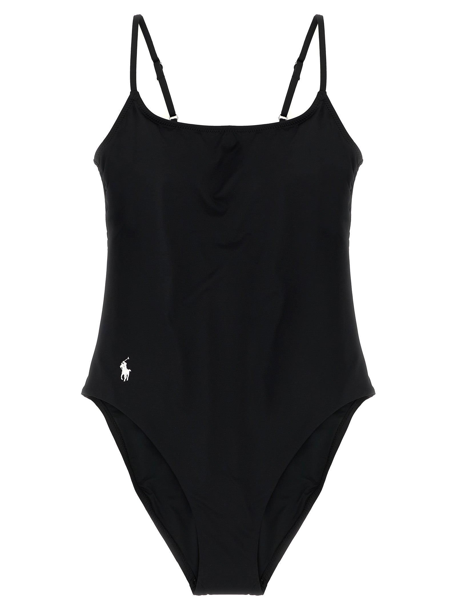 Black Nylon One-Piece Swimsuit