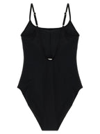 Black Nylon One-Piece Swimsuit