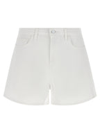 L'Agence White Cotton Bermuda Shorts