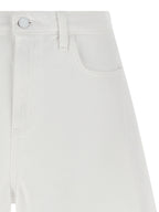 L'Agence White Cotton Bermuda Shorts