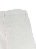 L'Agence White Cotton Bermuda Shorts