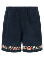 FOUND Blue Cotton Bermuda Shorts