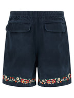 FOUND Blue Cotton Bermuda Shorts
