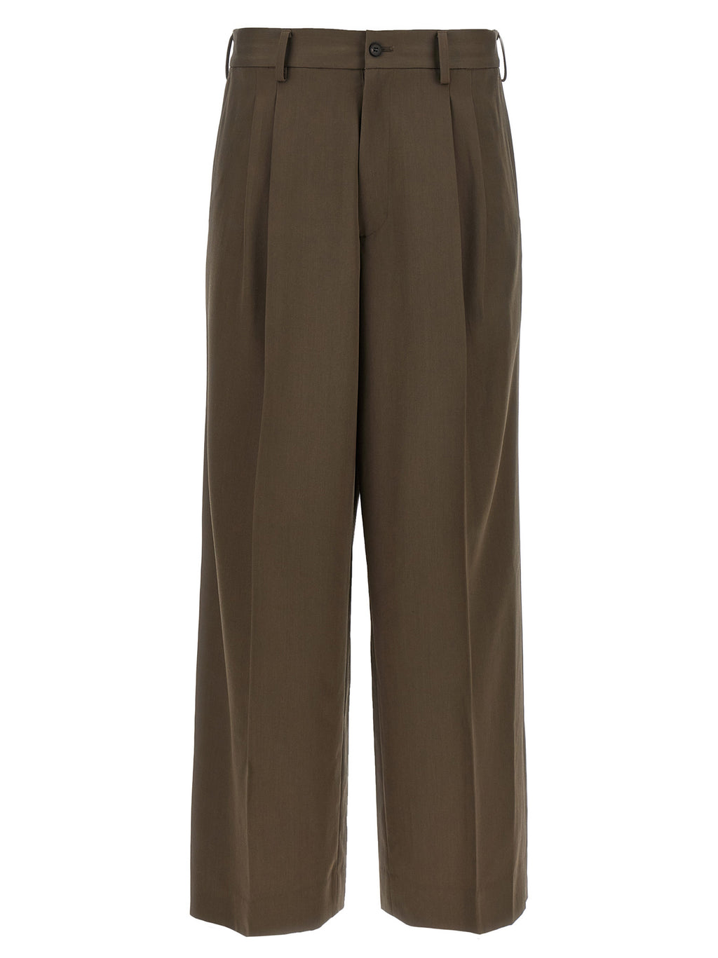 SSSTEIN Brown Wool Casual Pants