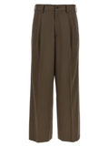 SSSTEIN Brown Wool Casual Pants