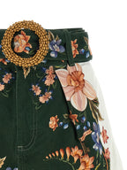 FARM RIO Bicolor Linen Bermuda Shorts