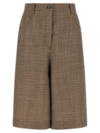 Brunello Cucinelli Brown Virgin Wool Bermuda Shorts