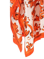Dolce & Gabbana Orange Silk Long Dress