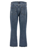 Agolde Blue Cotton Cropped Jeans