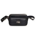 Black Leather Belt Bag