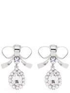 Alessandra Rich Silver Glass Earrings