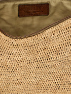 Ibeliv Beige Raffia Clutch Bag