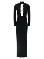 Elisabetta Franchi Black Viscose Long Dress