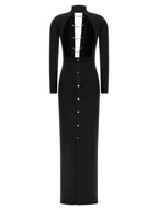 Elisabetta Franchi Black Viscose Long Dress