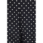 Valentino Garavani Black Silk Cropped Pants