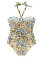Zimmermann Blue Polyamide One-Piece Swimsuit