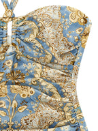 Zimmermann Blue Polyamide One-Piece Swimsuit
