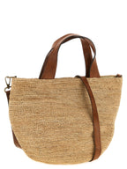 Beige Raffia Handbag