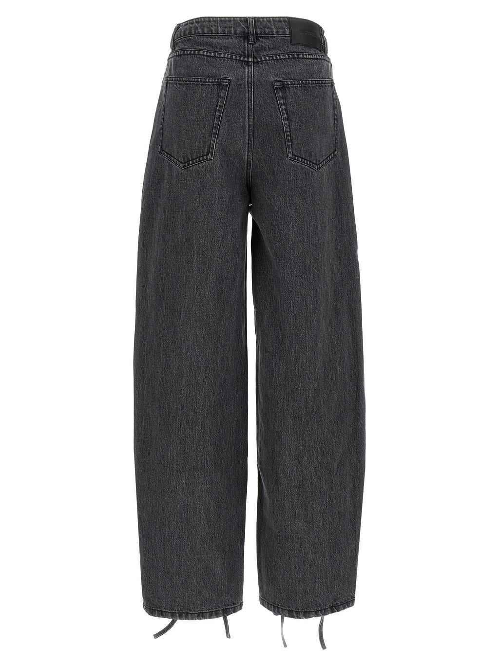 ROTATE BIRGER CHRISTENSEN Black Cotton Straight-Leg Jeans