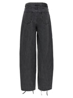 ROTATE BIRGER CHRISTENSEN Black Cotton Straight-Leg Jeans