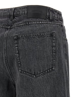 ROTATE BIRGER CHRISTENSEN Black Cotton Straight-Leg Jeans
