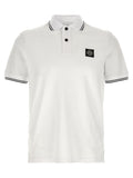 Stone Island White Cotton Polo Shirt