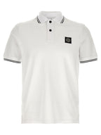 Stone Island White Cotton Polo Shirt