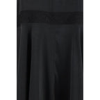 Ganni Black Silk Casual Dress