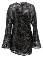 The Attico Black Polyester Short Dress