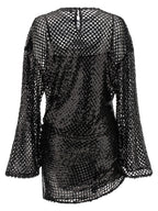 The Attico Black Polyester Short Dress