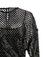 The Attico Black Polyester Short Dress