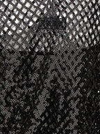 The Attico Black Polyester Short Dress