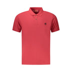 Red Cotton Men Polo Shirt