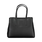 Black Polyester Women Handbag