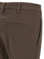 Brunello Cucinelli Brown Cotton Casual Pants