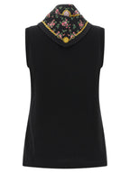 Dolce & Gabbana Black Cotton Sleeveles T-Shirt