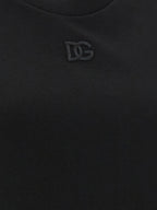 Dolce & Gabbana Black Cotton Sleeveles T-Shirt