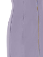 Elisabetta Franchi Purple Polyester Midi Dress