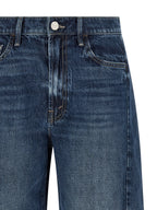 Mother Denim Blue Cotton Bermuda Shorts