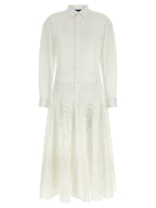 Polo Ralph Lauren White Cotton Midi Dress