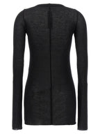 Rick Owens Black Viscose Long Sleeve T-Shirt