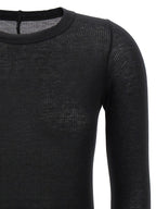 Rick Owens Black Viscose Long Sleeve T-Shirt
