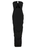 Rick Owens Black Wool Long Dress