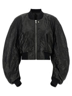 Rick Owens Black Lamb Leather Leather Jacket