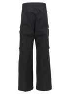 Rick Owens Black Cotton Cargo Pants