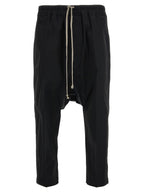 Rick Owens Black Cotton Casual Pants