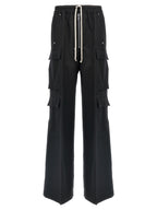 Rick Owens Black Wool Cargo Pants