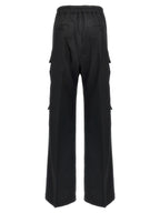 Rick Owens Black Wool Cargo Pants