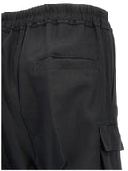 Rick Owens Black Wool Cargo Pants