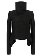 Rick Owens Black Lamb Leather Leather Jacket